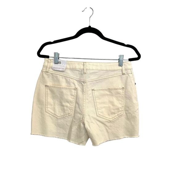 NWT House of Harlow 1960 Women's Ivory High Rise Mom Shorts Size 27 - Picture 12 of 12